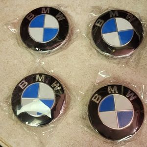 New Set Of 4 BMW hubcap Center Caps.  Read below